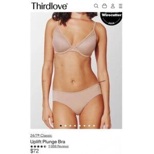 ThirdLove 24/7® Classic
Uplift Plunge Bra Taupe 32D Like New